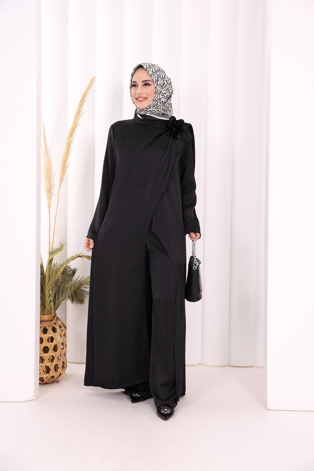 Ensemble tunique satiné Amira
