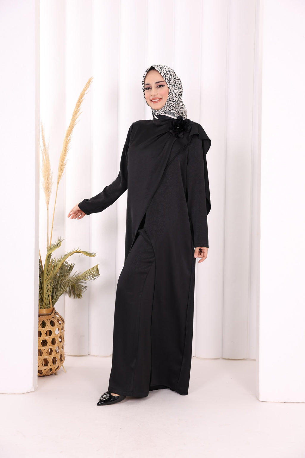 Ensemble tunique satiné Amira