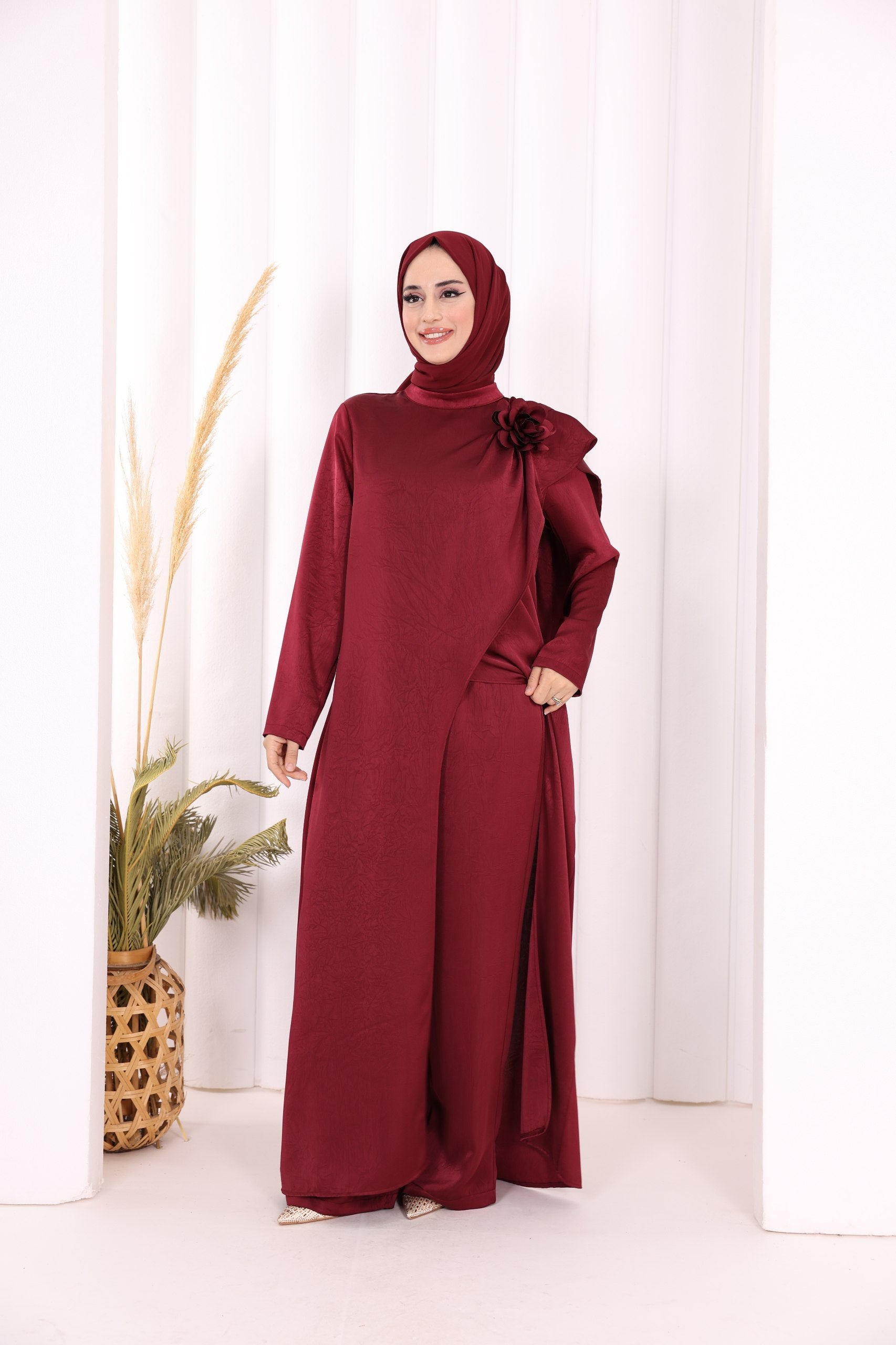 Ensemble tunique satiné Amira