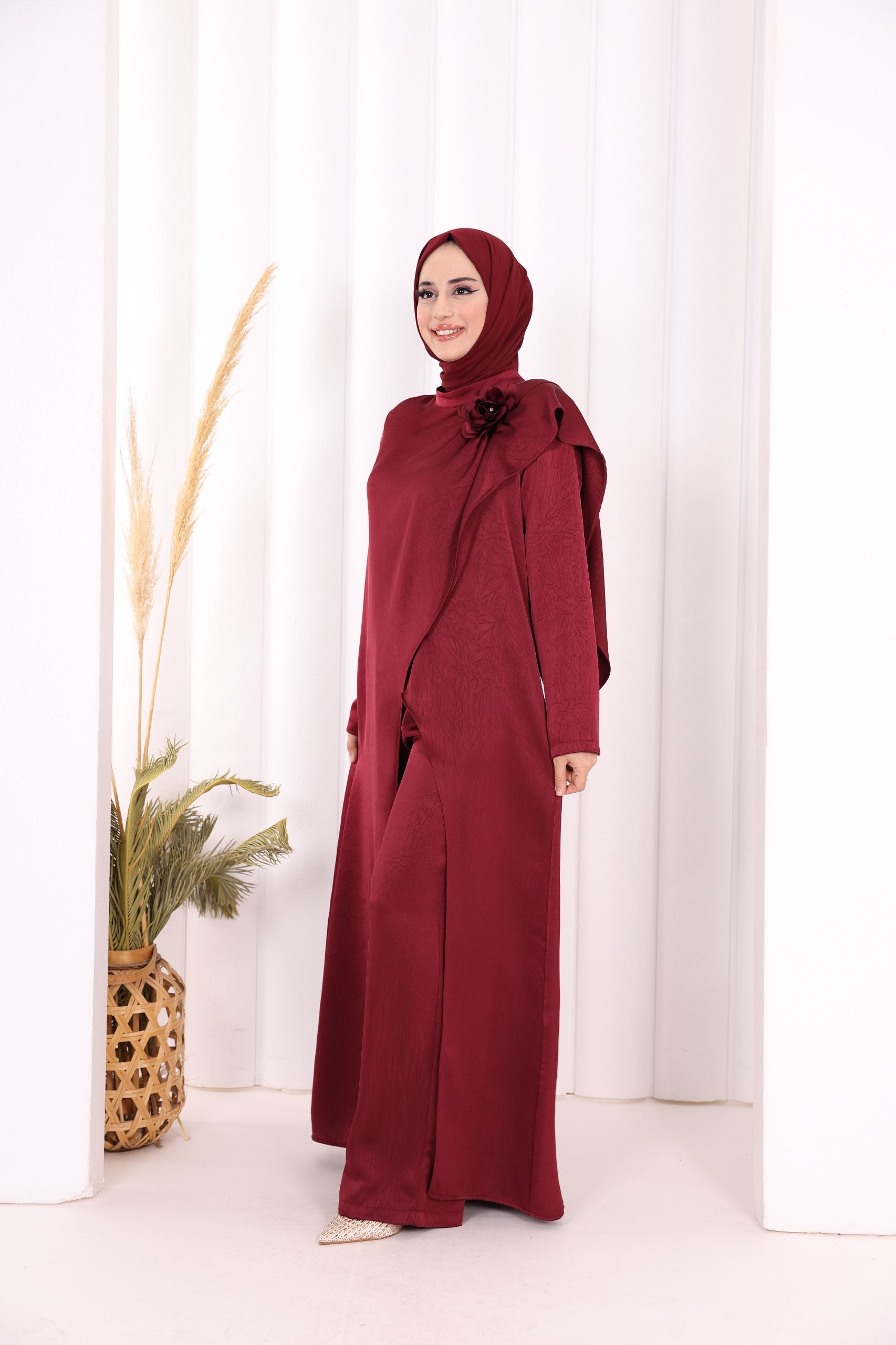 Ensemble tunique satiné Amira