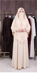 Ensemble abaya avec khimar Zeta