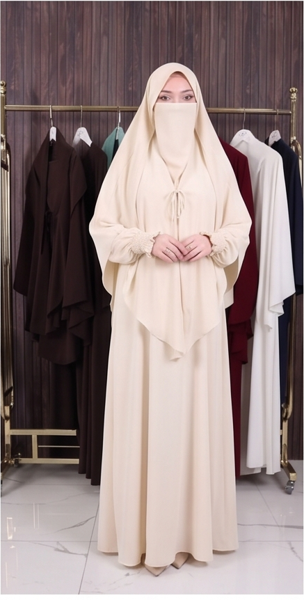 Ensemble abaya avec khimar Zeta