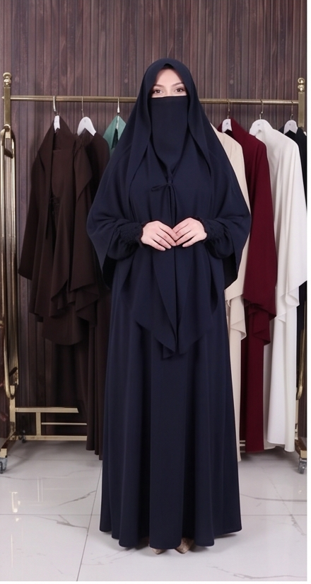 Ensemble abaya avec khimar Zeta