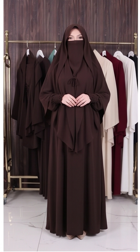 Ensemble abaya avec khimar Zeta
