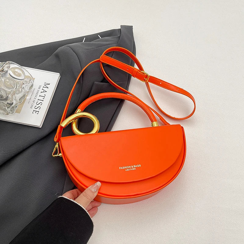 Sac Bandoulière Demi-Lune Design - Cuir PU Haut de Gamme - 8 Couleurs