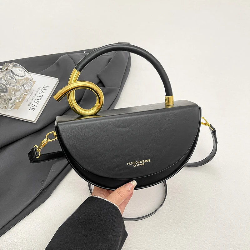 Sac Bandoulière Demi-Lune Design - Cuir PU Haut de Gamme - 8 Couleurs