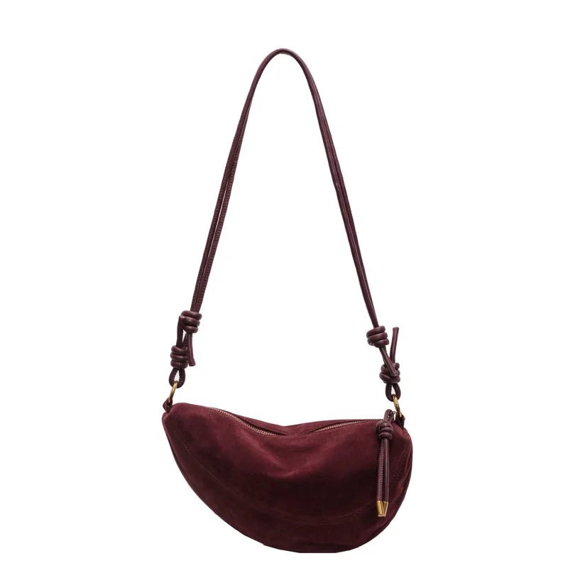 Sac Bandoulière en Suédine Synthétique Tendance pour Femme