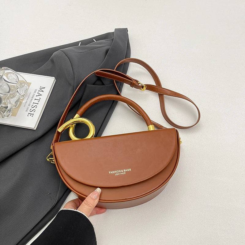 Sac Bandoulière Demi-Lune Design - Cuir PU Haut de Gamme - 8 Couleurs
