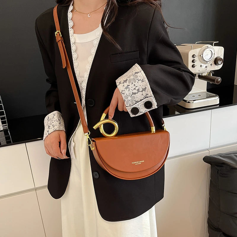 Sac Bandoulière Demi-Lune Design - Cuir PU Haut de Gamme - 8 Couleurs