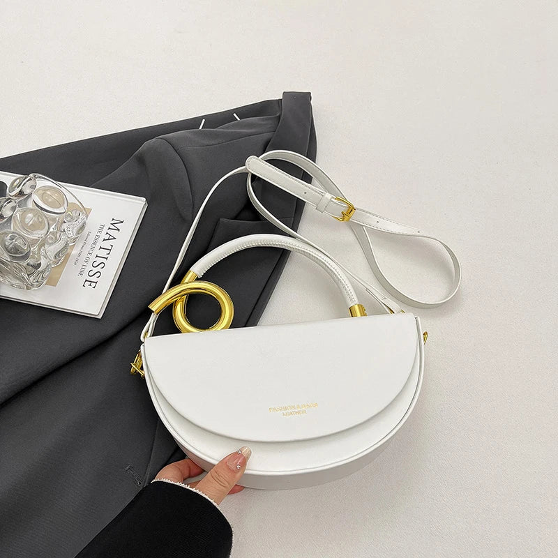 Sac Bandoulière Demi-Lune Design - Cuir PU Haut de Gamme - 8 Couleurs