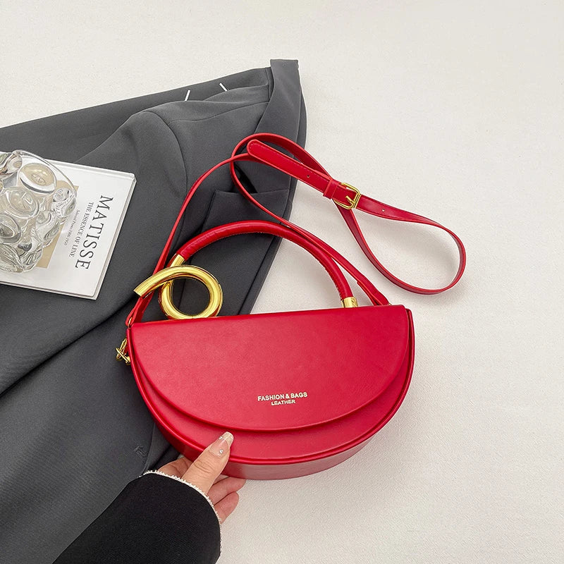 Sac Bandoulière Demi-Lune Design - Cuir PU Haut de Gamme - 8 Couleurs