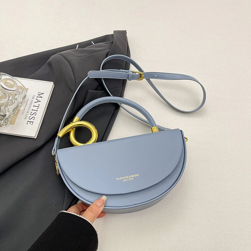 Sac Bandoulière Demi-Lune Design - Cuir PU Haut de Gamme - 8 Couleurs