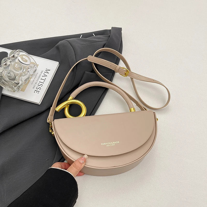 Sac Bandoulière Demi-Lune Design - Cuir PU Haut de Gamme - 8 Couleurs