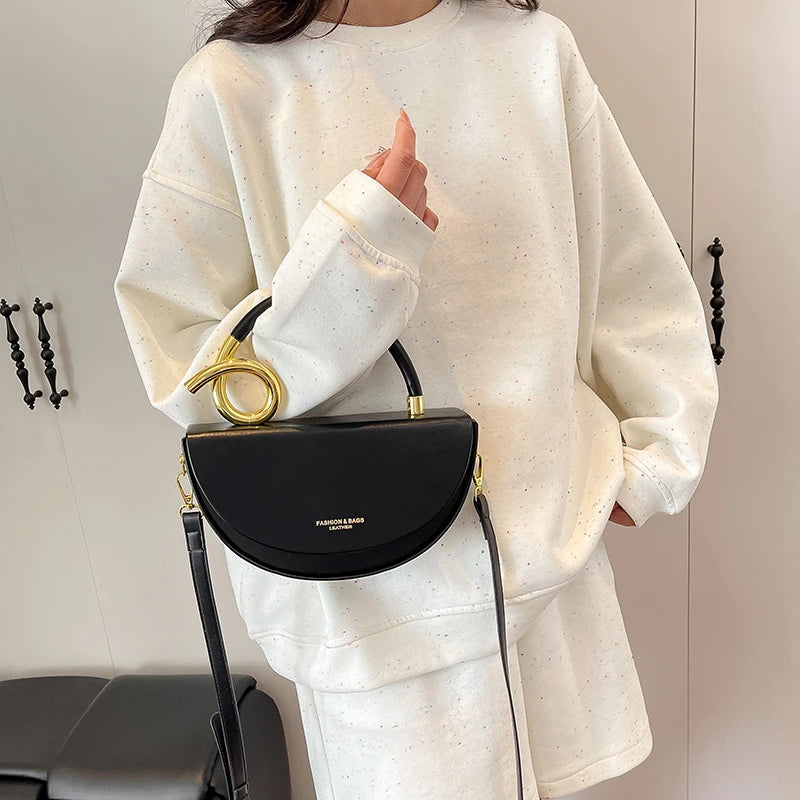 Sac Bandoulière Demi-Lune Design - Cuir PU Haut de Gamme - 8 Couleurs