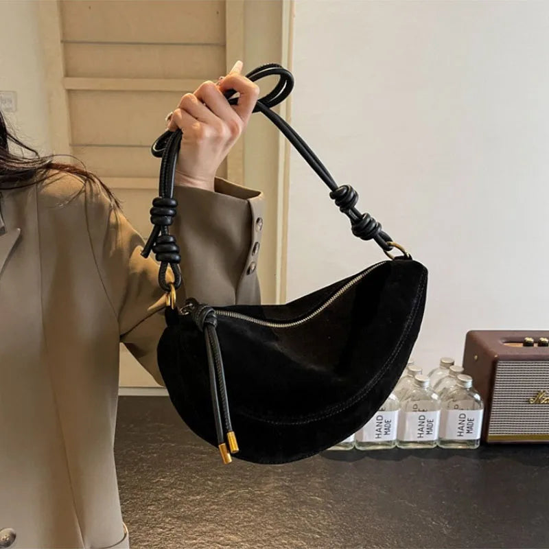 Sac Bandoulière en Suédine Synthétique Tendance pour Femme