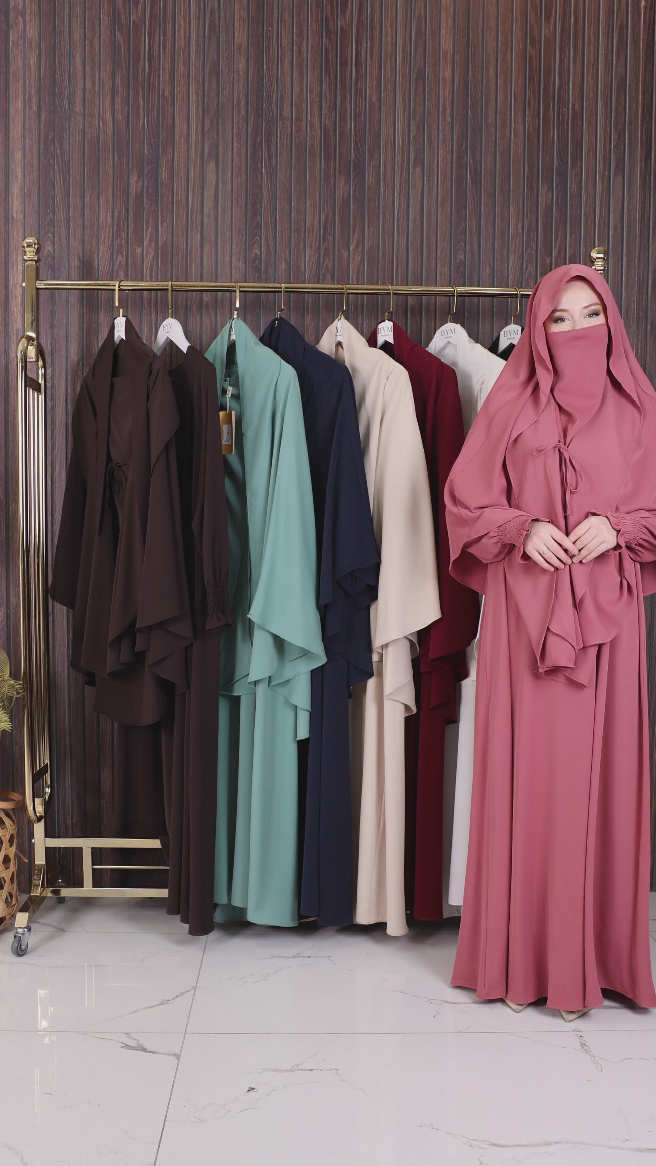 Ensemble abaya avec khimar Zeta